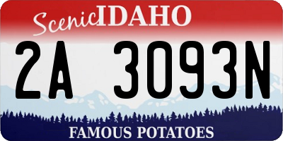 ID license plate 2A3093N