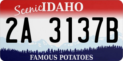 ID license plate 2A3137B