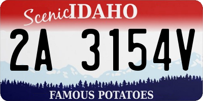 ID license plate 2A3154V