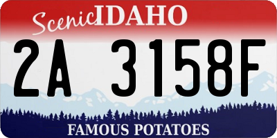 ID license plate 2A3158F