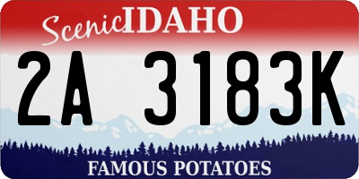 ID license plate 2A3183K