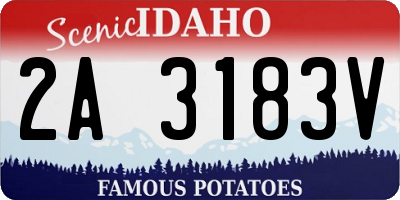 ID license plate 2A3183V