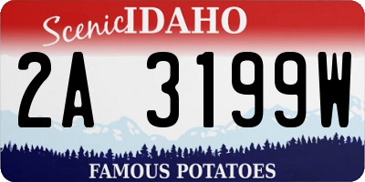 ID license plate 2A3199W