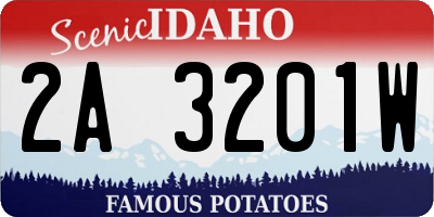ID license plate 2A3201W
