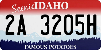 ID license plate 2A3205H
