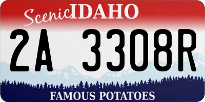 ID license plate 2A3308R