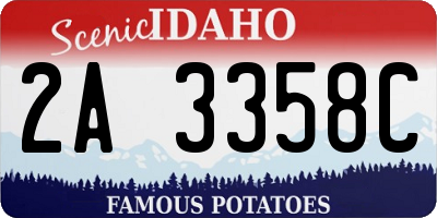 ID license plate 2A3358C