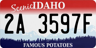 ID license plate 2A3597F