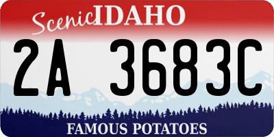 ID license plate 2A3683C