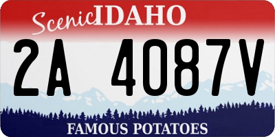 ID license plate 2A4087V