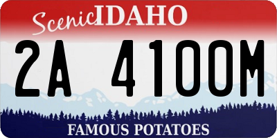 ID license plate 2A4100M