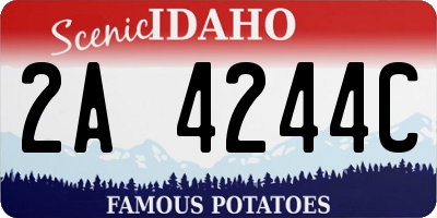 ID license plate 2A4244C