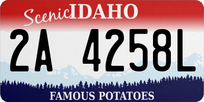 ID license plate 2A4258L
