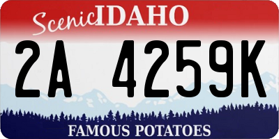 ID license plate 2A4259K