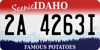 ID license plate 2A4263I