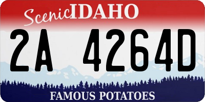 ID license plate 2A4264D