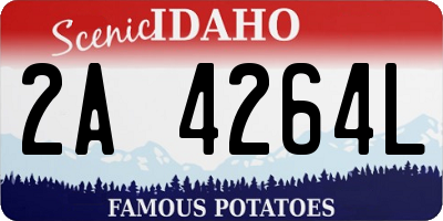 ID license plate 2A4264L