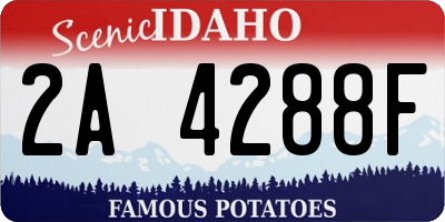 ID license plate 2A4288F