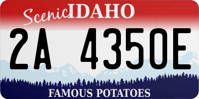 ID license plate 2A4350E