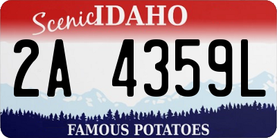 ID license plate 2A4359L
