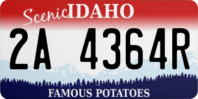 ID license plate 2A4364R