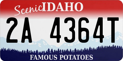 ID license plate 2A4364T