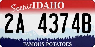 ID license plate 2A4374B