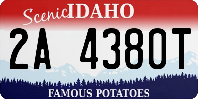 ID license plate 2A4380T