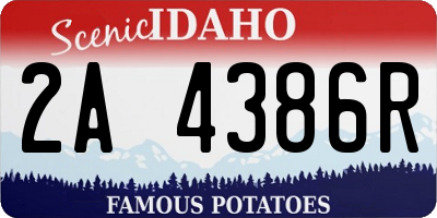 ID license plate 2A4386R