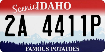 ID license plate 2A4411P