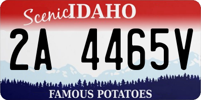ID license plate 2A4465V