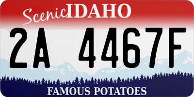ID license plate 2A4467F