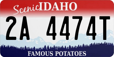 ID license plate 2A4474T