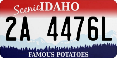 ID license plate 2A4476L
