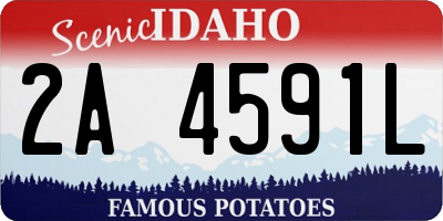 ID license plate 2A4591L