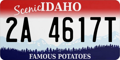 ID license plate 2A4617T