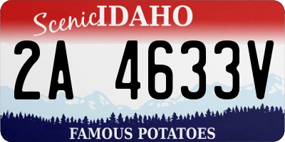 ID license plate 2A4633V