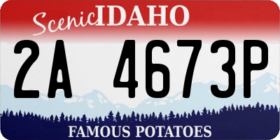ID license plate 2A4673P