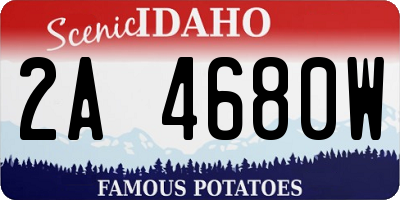 ID license plate 2A4680W