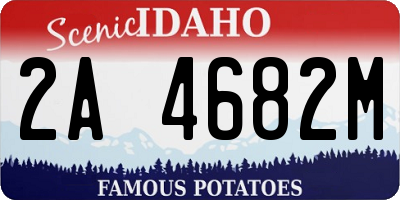 ID license plate 2A4682M