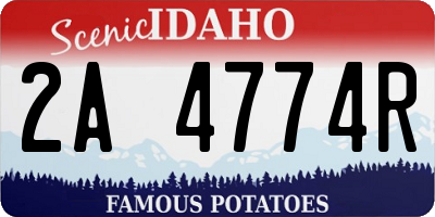 ID license plate 2A4774R