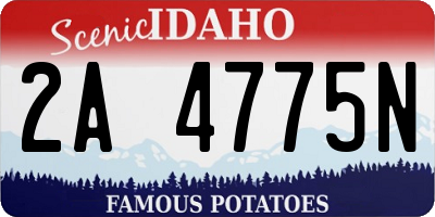 ID license plate 2A4775N