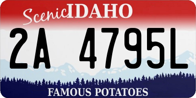 ID license plate 2A4795L