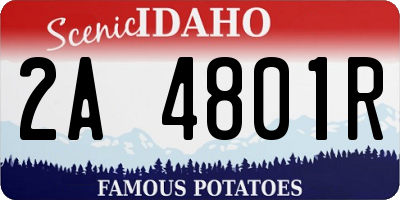 ID license plate 2A4801R