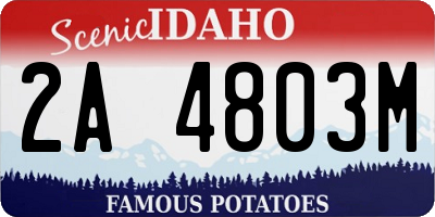 ID license plate 2A4803M