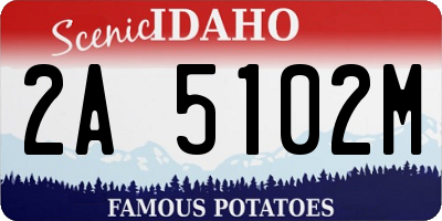 ID license plate 2A5102M