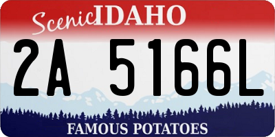 ID license plate 2A5166L