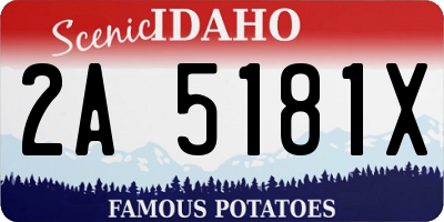 ID license plate 2A5181X
