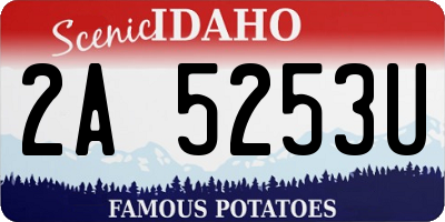 ID license plate 2A5253U