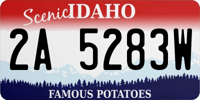 ID license plate 2A5283W